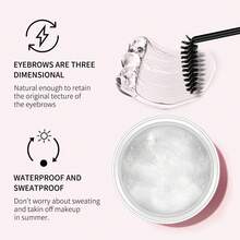 Gel fijador de cejas transparente - Gel de cejas transparente resistente al agua, efecto de laminado de cejas, cera para cejas sin residuos - 6918 gel para peinar cejas - Ver 2