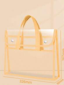 1pc Transparent Mesh Tote Bag, Large Capacity Tutoring Bag, Study/Storage Pouch For Students, Back To School, School Supplies - Multicolor - View 14