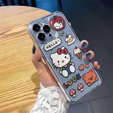 Sanrio Sanrio Hello Kitty Ice Cream IPhone Case - 3D Swirl Design Cute TPU Cover Compatible With IPhone 16 Pro/15 Plus/14/13/12 | Licensed Summer Soft Gel Protective Shell With Anti-Yellowing Waterproof Shockproof Anti-Fall Scratch Resistant