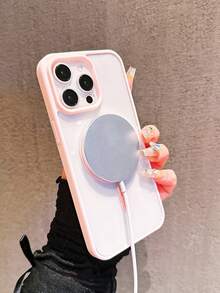 1 件优雅简约透明磨砂磁性保护手机壳，时尚透明全覆盖手机保护膜，简约大孔设计，高品质极简主义，磨砂外部防指纹，高品质全向镜头保护耐用保护壳，粉色经典系列兼容 15pro/15 Plus/15 Promax/7plus/8plus/X/Xs Max/Xr/11pro/12pro/13pro/14pro 防水防震防摔防刮 - 粉色 - 查看 5