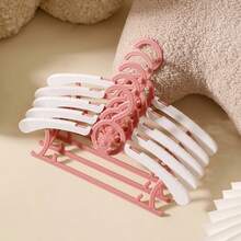 10pcs Plastic Baby Hangers, Adjustable PP Drying Racks, Anti-Slip, Durable, Suitable For Bathroom, Bedroom, Wardrobe, Cabinet, Home, Dormitory & Other Storage Facilities - Multicolor - View 10