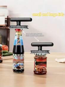 1pc Multi-Function Bottle Opener, Household Kitchen Tool, Non-Slip Jar Lid Remover, Effortless Opener