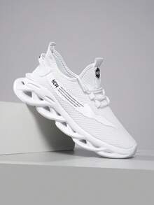 أحذية رياضية بيضاء من الشباك للمراهقين - خفيفة الوزن، مريحة، مثالية للأسلوب الحياتي النشط - متعدد الألوان - مشاهدة 2