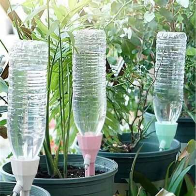 1/6/10PCS 自动滴灌装置，可调节缓释控制阀开关，用于自动浇水，适用于家庭和船舶园艺、植物喷雾器、园艺用品（配件颜色随机）