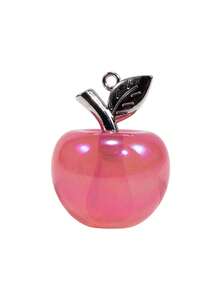 2pcs/Set Fashionable Creative Acrylic Transparent Apple Decor, Keychain Pendant For Gift, Bag Accessory, Wholesale