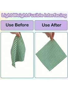 1 Roll, 11.8 Inches X 10/15/20 Yards Iron-On Fusible Interfacing, Suitable For Sewing And Crafting - Lightweight Polyester Interfacing For Garments, Bags And Home Decor - trắng - Xem 4