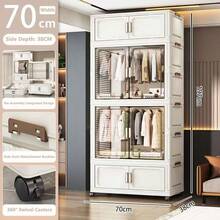 5/4/3/2/1 Layer Imported Easy Assemble Wardrobe Folding Clothes Cabinet For Bedroom, Rental Home, Adult Use - Multicolor - View 18