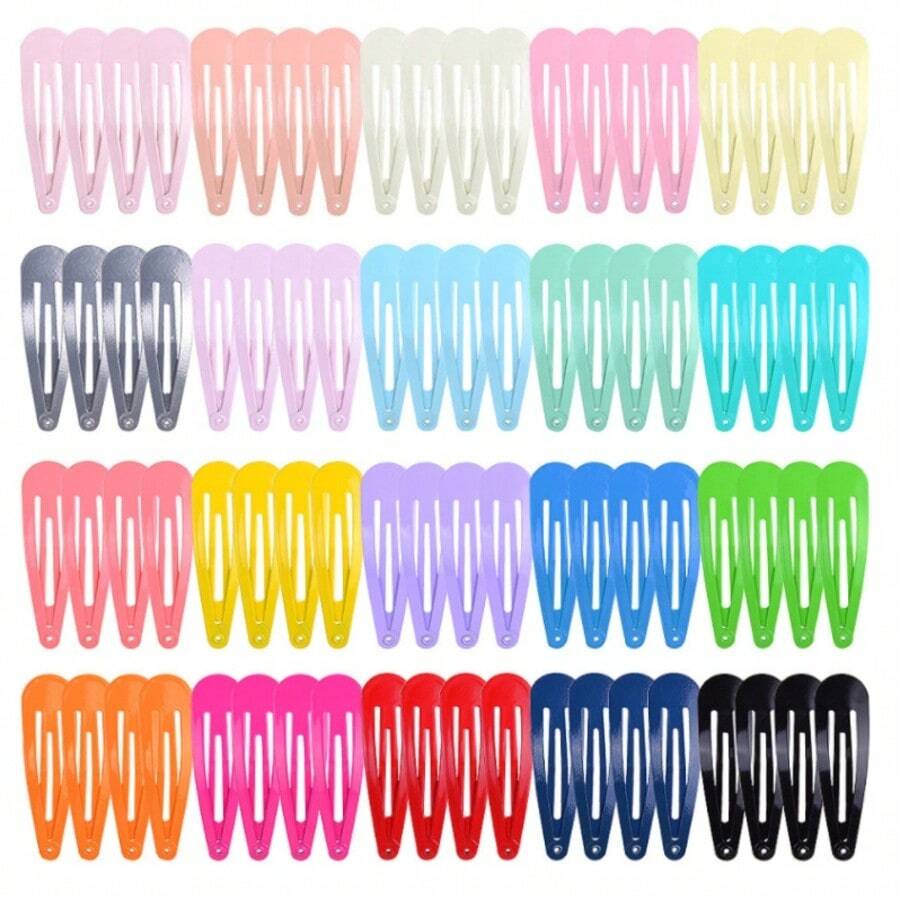 Bộ 50 chiếc kẹp tóc BB tráng men nung, màu ngẫu nhiên, dài 5cm, nhiều màu sắc, đa năng, thích hợp dùng hàng ngày, phụ kiện tóc, phụ kiện đội đầu, ghim cài tóc. - Nhiều màu - Xem 1