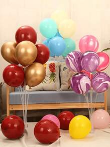2pcs Balloon Stand - Sturdy Plastic Party Decor (Balloons Not Included), No Electricity Required, Durable Design, Suitable For Birthday, Wedding, New Year, Graduation, Festival Atmosphere Decoration