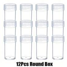12/30/60/90pcs Clear Plastic Storage Bottles - Art Craft Organizer For Rhinestones, Seeds, And DIY Supplies - Transparent Container For Diamond Painting Beads And Craft Storage With Easy Access
