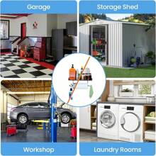 重型壁挂式车库纸巾架，单手撕开设计，50 磅承重金属储物架，节省空间的悬挂式整理器，用于清洁用品和工具，车库整理器必备，便携耐用，紧凑设计，适合车主和 DIY 爱好者，多功能工具架