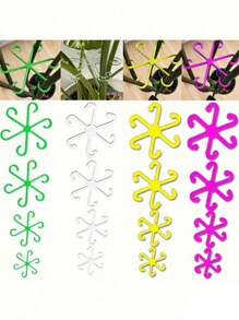 4pcs Of Plant Support Clips Sturdy Stem Clamps For Climbing Plants - Plastic Material/Plant Stands & Protective Equipment/Plant Cages And Stands/Garden/Wedding/Holiday Essentials/Teacher Gifts/Camping/Garden Decor
