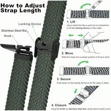 Smart Watch Strap - Khaki Green (Black Buckle) - View 5