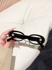 1 件 2025 椭圆形办公室眼镜 非处方瘦脸 Y2k 配饰 返校时尚 适合办公室和日常