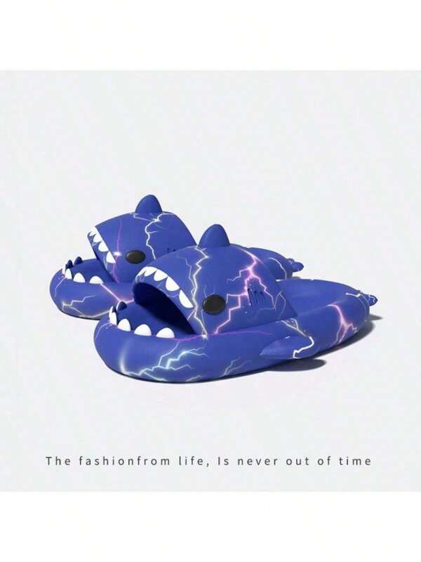 2025 Shark Lightning Print Slippers, Fashion Comfortable House Shoes, Universal Design For Ins