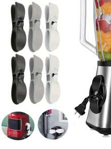 1/4pcs Kitchen Storage Cable Winder & Plug Holder For Household Appliances (2 Black + 2 White)