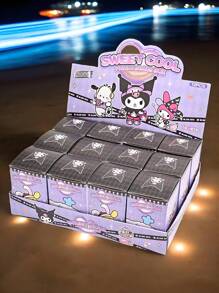 Sanrio 1 pieza Muñeca llavero de la cápsula sorpresa Kuromi, ornamento de muñeca colgante de bola sorpresa, figuras de dibujos animados lindas, bola sorpresa de cápsula de diversión de demolición, modelo de caja misteriosa de personaje de anime lindo, decoración de escritorio, decoración de automóvil, accesorios de cordón de personaje llavero, regalo de Navidad, regalo de cumpleaños