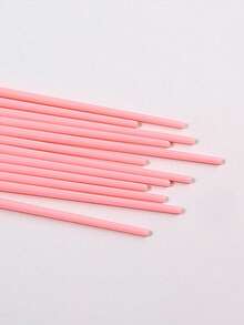 12支超细眼线化妆刷，软毛眉刷，多功能便携式化妆工具，眉刷，眼影刷，螺旋刷，赠品 - 粉色 - 查看 6