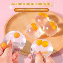 1pc 2025 New Squeeze Stress Relief Toy, Realistic Fake Egg, Creative Gag Gift, Squeeze Without Breaking, Stress Reducing Toy - Perfect Gift For Birthday, Christmas, Valentine's Day