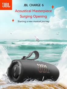 JBL Altavoz Bluetooth portátil, resistente al agua y a los golpes, Charge 6, sonido Pro audaz, mejora de sonido por IA, 28 horas de reproducción, batería portátil incorporada, correa desmontable resistente - Azul - Ver 6