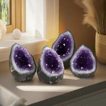Amethyst Crystal Gemstones And Healing Stones Rock Geodes Purple Space Decoration Quartz Chakra For Crafts Reiki Protection Bulk Agate Raw Large Towers Real Decorations Home Natural Cluster Collection - 500-600g - Xem 8