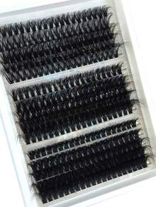 300 sztuk mieszanych zestawów do przedłużania rzęs Fluffy Volume 100D 90D 80D 60D 70D, długość i podkręcenie, skręt C/D/DD, 12-20 mm, rzęsy do makijażu, ślubne/ślubne, czarne, książka o przedłużaniu rzęs o dużej objętości