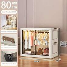 5/4/3/2/1 Layer Simple Folding Wardrobe Closet, Clothes Storage Cabinet For Bedroom, Living Room, Rental Apartment OrganizationFor Women Storage Organizer Travel Essentials Back To School Dormitory Storage