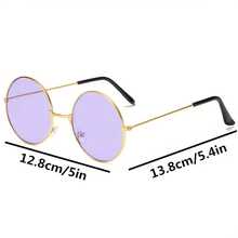 Retro Round Sunglasses Colorful  Round Frame Glasses Color Sunglasses Lens