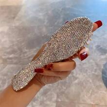 LaoJieYuan 2026新款成品镶钻发梳便携旅行水晶镶嵌梳子顺发梳女孩美发造型美容工具DIY工艺品 - 已經貼好鑽的成品 - 查看 5