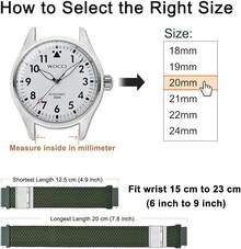 Smart Watch Strap - Khaki Green (Silver Buckle) - View 4