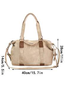 New Vintage Short Trip Bag, Fashion Versatile Large Capacity Waterproof Shoulder Bag, Student School Campus Messenger Bag, Minimalist Couple Handbag Bag For School School Accessories School Stuff