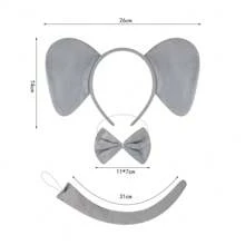 Ensemble de serre-tête oreilles d'éléphant et éléphant volant, design animal unique, accessoires de mode pour représentation sur scène, fête, Halloween mignon et élégant