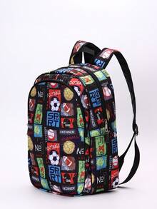 3pcs Set Including: 1 Lightweight Children's School Backpack, 1 Printed Book Bag, 1 Cute Lightweight Backpack, Suitable For Teenage Girls School Daily Use And Casual Travel - Ball Multicolor - View 6