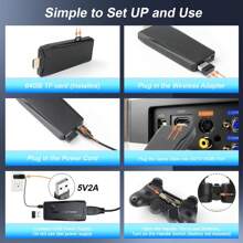 Wireless Retro Gaming Console Stick, Plug And Play TV Video Games Stick With Built-In 18 Emulators, Retro Drive 20000+ Games, 4K - 黑色 - 查看 6