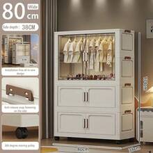 5/4/3/2/1层可折叠衣柜，卧室成人储物柜，易于组装的婴儿衣物衣橱 - 彩色 - 查看 16