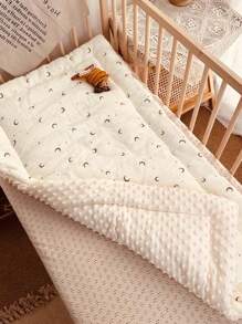 1pc Baby Thickened Mattress Pad, Soft Plush Fabric Warm Cushion, Nursery Bed Mat, Children Mattress Topper, Reversible & Washable