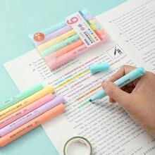 2 Boxes Of 12 Pastel Highlighter Pens - Chisel Tip, Bleed-Resistant, Plastic Material, Suitable For Office, School And Gifts - Multicolor - View 4