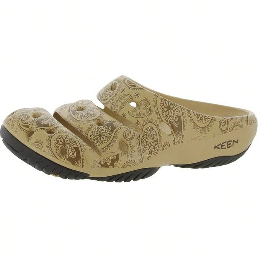 KEEN Men's Yogui Comfortable Slip On Lightweight Clogs - Caffe Latte Paisley - View 1