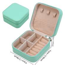 High-End Jewelry Box Portable Necklace Ring Dustproof Storage Box, Earrings Earrings Elegant Jewelry Box Leather Simple Jewelry Box With Lid, Large Capacity Jewelry Organization Box
