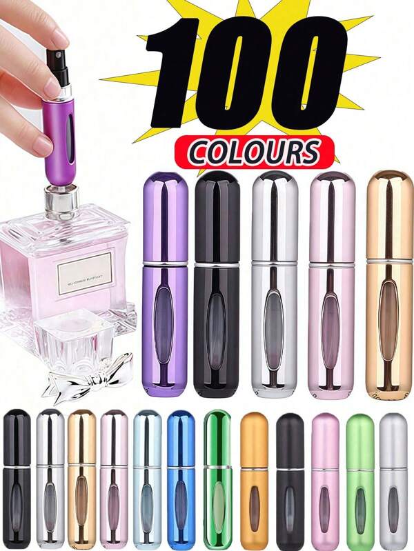 1/10 piezas Botella de perfume recargable de 5ML, Atomizador de perfume recargable, Envase de spray de perfume para viajes, Regalo del Día de San Valentín, Frasco de perfume mini, Recipiente líquido al vacío mini portátil, Vaporizador, Dispensador, Botella mini portátil, Recipiente líquido vacío, Esencial de viaje, Organizador de viaje para playa, Vacaciones de verano Vuelta al cole