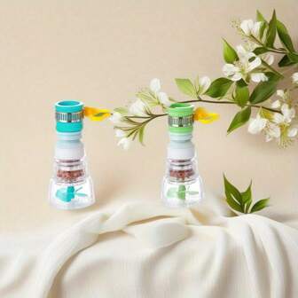 Faucet Extendable Spray Head Splashing Proof Water Filter Rotatable Extension Reduce Water Usage (Random Color)