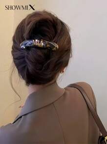 Premium Acetate Hair Clip With Handcrafted Diamond Inlaid, Elegant Aesthetic Hair Accessory, High-Quality Snap Clip