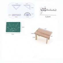 娃娃屋迷你逼真学习用品系列，包括微型书籍、杂志、文件夹、背包、DIY 微型学习场景玩具、微型计算机计算器、BID 娃娃装饰、迷你学习和绘画道具 - 彩色 - 查看 8