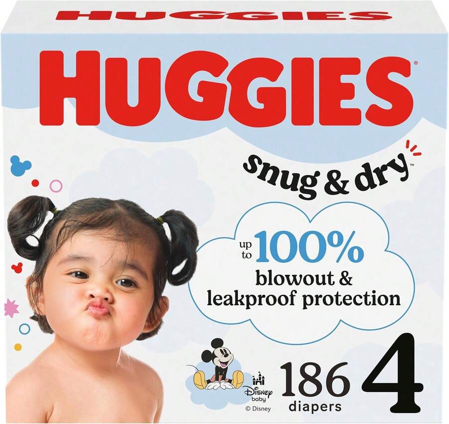 Huggies Size 5 Diapers, Snug &Amp; Dry Baby Diapers, Size 5 (27+ Lbs), 25 Count, Packaging May Vary