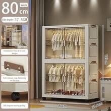 5/4/3/2/1 Layer Freestanding Folding Wardrobe, Thickened Storage Cabinet, Home/Bedroom Simple Wardrobe, Baby/Kids Clothes Closet - Multicolor - View 12