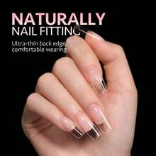 Medium Square Gel Nail Tips, 12 Sizes False Full Cover Acrylic Press On Nails, 240Pcs Soft Half Matte Tips - Medium square - 查看 10