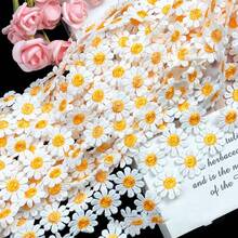 2 Meter 25mm orange Gänseblümchen Blumen Dekorative Spitze Bestickter Borte DIY Handgemachte Patchwork Borte Nähzubehör Bastelbedarf