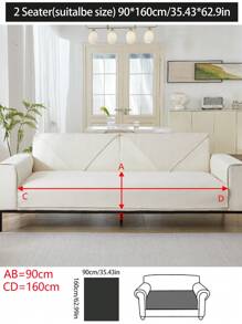 1pc Waterproof, Oil-Proof Sofa Seat Cushion Cover, All-Season Design, Anti-Stain, Anti-Scratch, Anti-Slip, Dustproof, Washable, Non-Fading, Suitable For Bedroom, Office, Living Room, L-Shaped Sofa 1-4 Seats