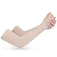 1Pair Of Uv Protection Ice Silk Sleeves For Outdoor Sports Ideal For Driving, Running, Hiking And Biking Keep Your Arms Cool And Protected