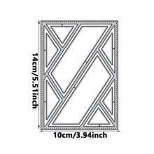 1pc Gray Metal Rectangle Cutting Mold, Artistic Paper Carving Template For Paper Card Crafts, DIY Scrapbook, Card Album Decorations